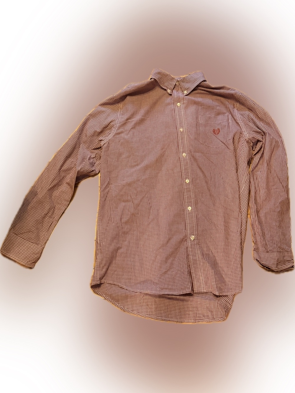 Chaps Red Gingham Button-Down Shirt